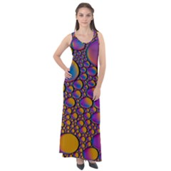 Bubble Color Sleeveless Velour Maxi Dress by artworkshop