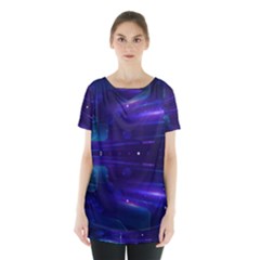 Abstract Colorful Pattern Design Skirt Hem Sports Top by Ravend