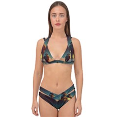 Leadership Alien Soldier Warrior Fantasy Double Strap Halter Bikini Set by Ravend