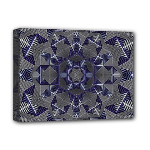 Kaleidoscope Geometric Pattern Deluxe Canvas 16  X 12  (stretched)  by Ravend