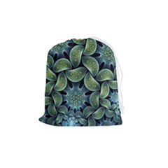 Digitalartflower Drawstring Pouch (medium) by Sparkle