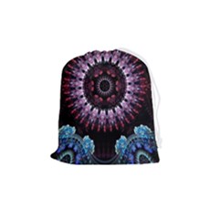 Digitalart Kaleidoscope Drawstring Pouch (medium) by Sparkle