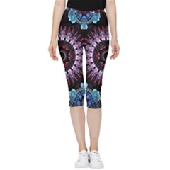 Digitalart Kaleidoscope Inside Out Lightweight Velour Capri Leggings  by Sparkle