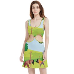 Large Velour Cutout Dress by SymmekaDesign