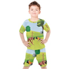 Large Kids  Tee And Shorts Set by SymmekaDesign