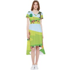 Large High Low Boho Dress by SymmekaDesign