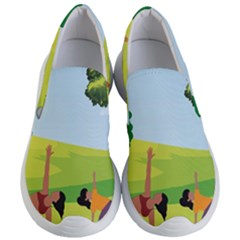 Mother And Daughter Yoga Art Celebrating Motherhood And Bond Between Mom And Daughter  Women s Lightweight Slip Ons by SymmekaDesign