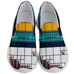 Abstract Statistics Rectangles Classification Men s Lightweight Slip Ons by Pakemis