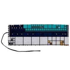 Abstract Statistics Rectangles Classification Roll Up Canvas Pencil Holder (m) by Pakemis