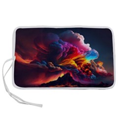 Ocean Sea Wave Clouds Mountain Colorful Sky Art Pen Storage Case (l) by Pakemis