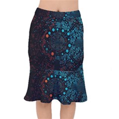Big Data Abstract Abstract Background Short Mermaid Skirt by Pakemis