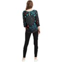 Big Data Abstract Abstract Background Chiffon Quarter Sleeve Blouse View2