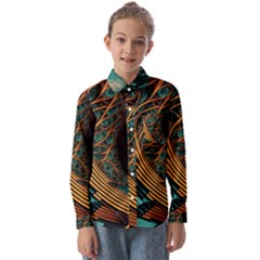 Big Data Abstract Abstract Background Backgrounds Kids  Long Sleeve Shirt by Pakemis