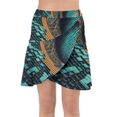 Big Data Abstract Abstract Background Backgrounds Wrap Front Skirt by Pakemis