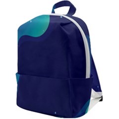 Abstract Blue Texture Space Zip Up Backpack by Ravend