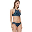 Background Abstract Textile Design Banded Triangle Bikini Set View3