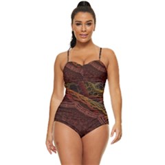 Fractal Pattern Geometric Pattern Retro Full Coverage Swimsuit by danenraven