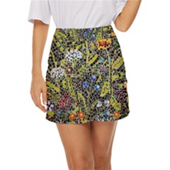 Mosaic Background Pattern Texture Mini Front Wrap Skirt by Ravend