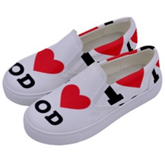 I Love God Kids  Canvas Slip Ons by ilovewhateva
