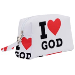 I Love God Wristlet Pouch Bag (large) by ilovewhateva