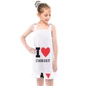I love christ Kids  Overall Dress View1