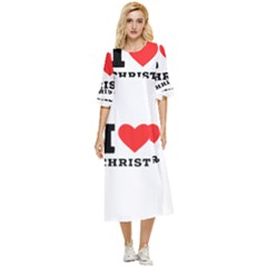 I Love Christ Double Cuff Midi Dress by ilovewhateva