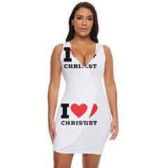 I Love Christ Draped Bodycon Dress by ilovewhateva