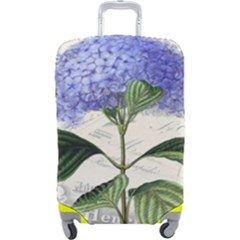 Blue Hydrangea Flower Painting Vintage Shabby Chic Dragonflies Luggage Cover (large) by danenraven