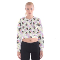 Pattern Pastel Drawing Art Cropped Sweatshirt by Uceng
