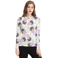 Pattern Pastel Drawing Art Women s Long Sleeve Rash Guard by Uceng