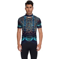 Brain Mind Technology Circuit Board Layout Patterns Men s Short Sleeve Cycling Jersey by Uceng