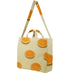 Fruite Orange Square Shoulder Tote Bag by artworkshop