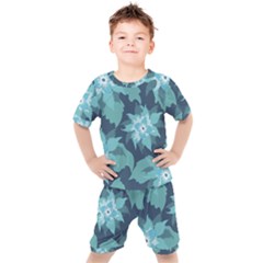 Graphic Design Wallpaper Abstract Kids  Tee And Shorts Set by Ravend