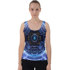 Ai Generated Digital Technology Computer Internet Velvet Tank Top by Ravend