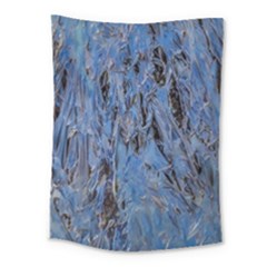 Blue Abstract Texture Print Medium Tapestry by dflcprintsclothing