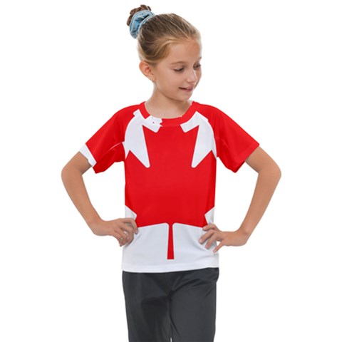 Canada Flag Canadian Flag View Kids  Mesh Piece Tee by Ravend