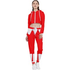 Canada Flag Canadian Flag View Cropped Zip Up Lounge Set by Ravend
