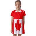 Canada Flag Canadian Flag View Kids  Asymmetric Collar Dress View1