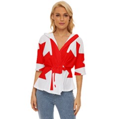 Canada Flag Canadian Flag View Lightweight Drawstring Hooded Top by Ravend