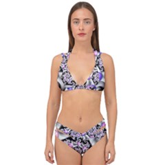 Background Fractal Annotation Sample Fantasy Double Strap Halter Bikini Set by Ravend