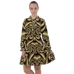 Background Fractal Sample Fantasy Texture Design All Frills Chiffon Dress by Ravend