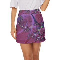 Fractal Math Abstract Abstract Art Digital Arts Mini Front Wrap Skirt by Ravend