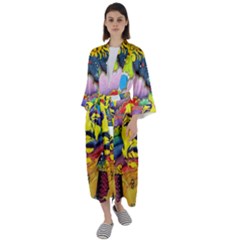 Psychedelic Rock Jimi Hendrix Maxi Satin Kimono by Jancukart