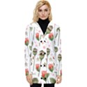 Poppies Red Poppies Red Flowers Button Up Hooded Coat  View1
