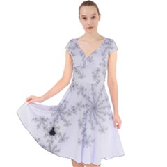 Almond Bread Apple Males Mathematics Cap Sleeve Front Wrap Midi Dress by Ravend
