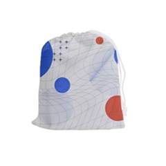 Computer Network Technology Digital Science Fiction Drawstring Pouch (large) by Ravend