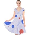 Computer Network Technology Digital Science Fiction Cap Sleeve Front Wrap Midi Dress View1