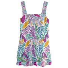 Leaves Colorful Leaves Seamless Design Leaf Kids  Layered Skirt Swimsuit by Ravend