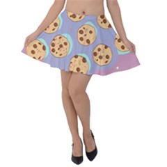 Cookies Chocolate Chips Chocolate Cookies Sweets Velvet Skater Skirt by Ravend