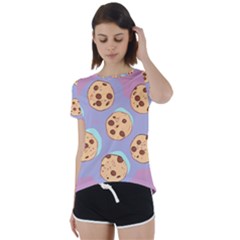 Cookies Chocolate Chips Chocolate Cookies Sweets Short Sleeve Open Back Tee by Ravend